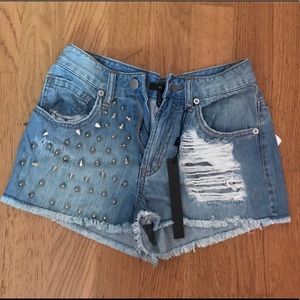 NWT Jean Studded Shorts
